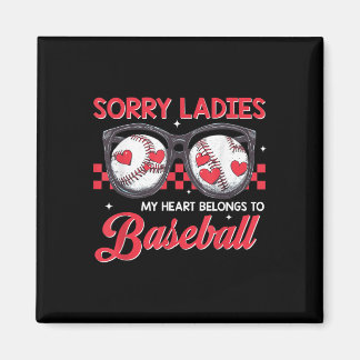 Aimant Désolé Mesdames Mon Coeur Appartient À Baseball Bo