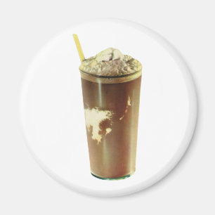 Aimant Dessert Vintage, Milk-Shake au Chocolat et Crème F