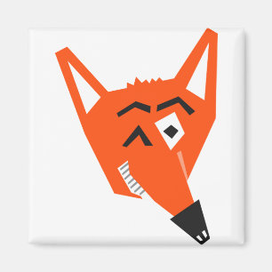 Aimant Dessin animal Fox Cunning Devil Eye diabolique