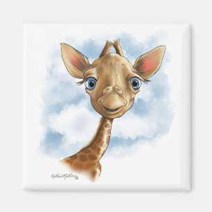 Aimant Dessin animé de bébé girafe mignon