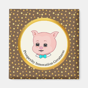 Aimant Dessin animé de cochon mignon