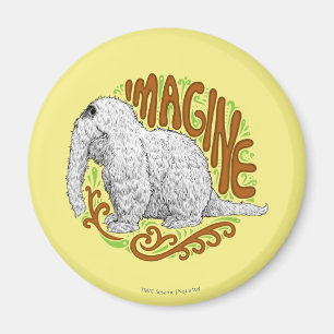 Aimant Dessin au trait de Snuffleupagus B&W