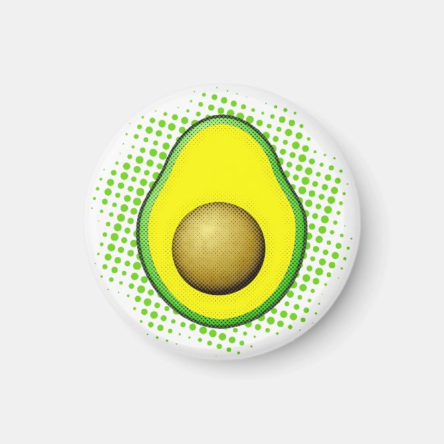 Aimant Dessin Avocado de style vintage (Devant)