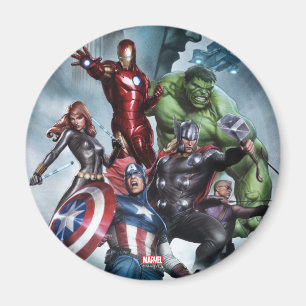 Aimant Dessin d'Avengers contre Loki