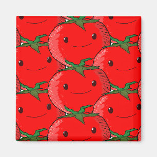 Aimant Dessin de beaucoup de Motif de tomate mignonne