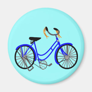 Aimant Dessin de bicyclette, style des années 1950