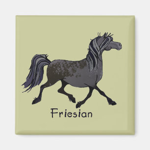 Aimant Dessin de Friesian Horse