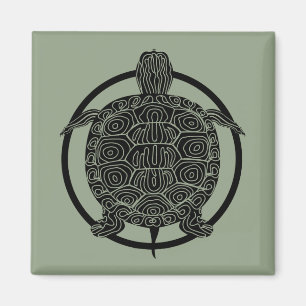 Aimant Dessin de la tortue - Série des cercles de faune