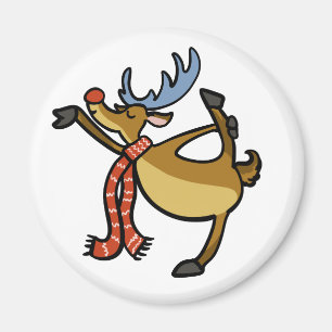 Aimant Dessin de Moose Dancing choisir la couleur arriè