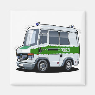 Aimant Dessin de police Van