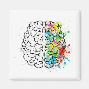 Aimant dessin d'idée de psychologie de l'esprit cérébral