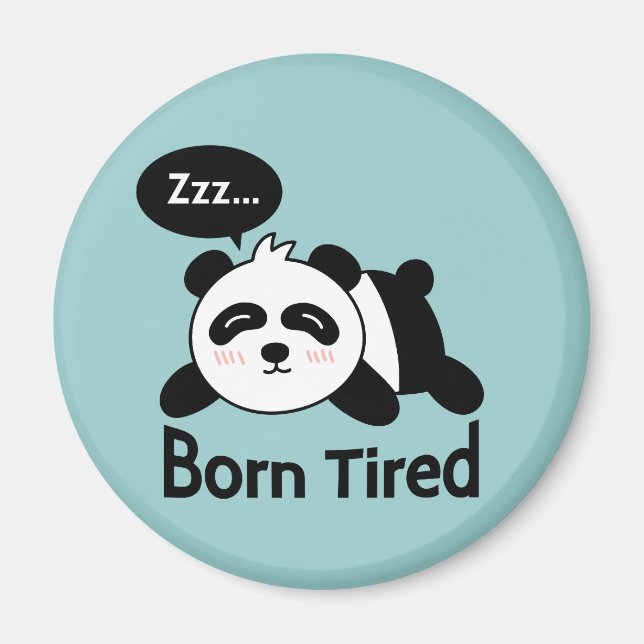 Aimant Dessin du Panda dormant mignon (Devant)