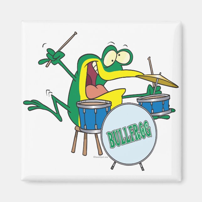 Aimant dessin humoristique humoristique de batteur de gre (Devant)