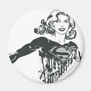 Aimant Dessin noir et blanc 1 de Supergirl