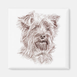 Aimant Dessin Yorkshire Terrier