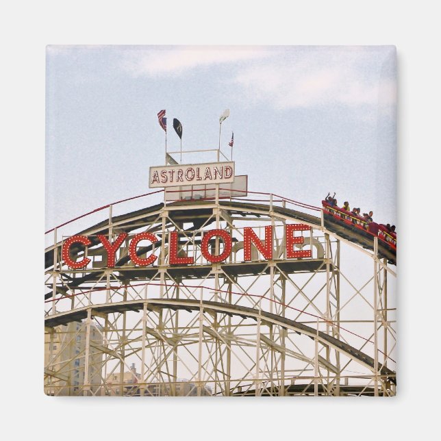 Aimant Dessous de verre à rouleaux Cyclone - Coney Island (Devant)