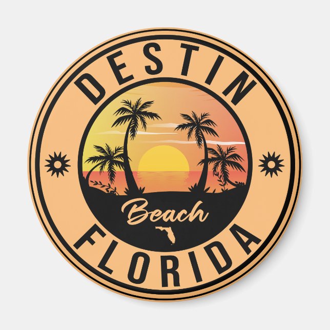 Aimant Destin Florida Beach Souvenirs Vintage voyage (Devant)