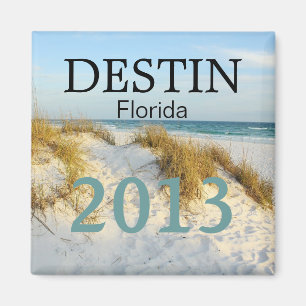 Aimant Destin Plage de sable blanc Floride - PERSONNALISE