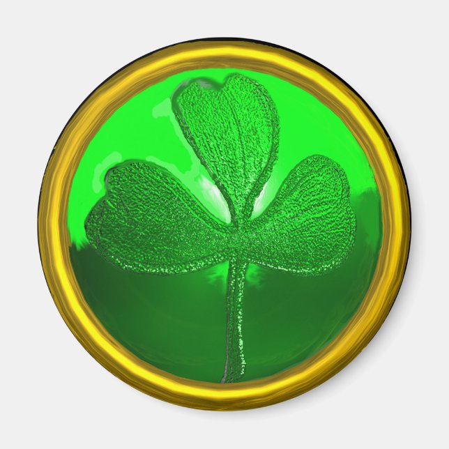 Aimant Détail shamrock du COEUR CÉLTIQUE DE SAINT PATRICK (Devant)