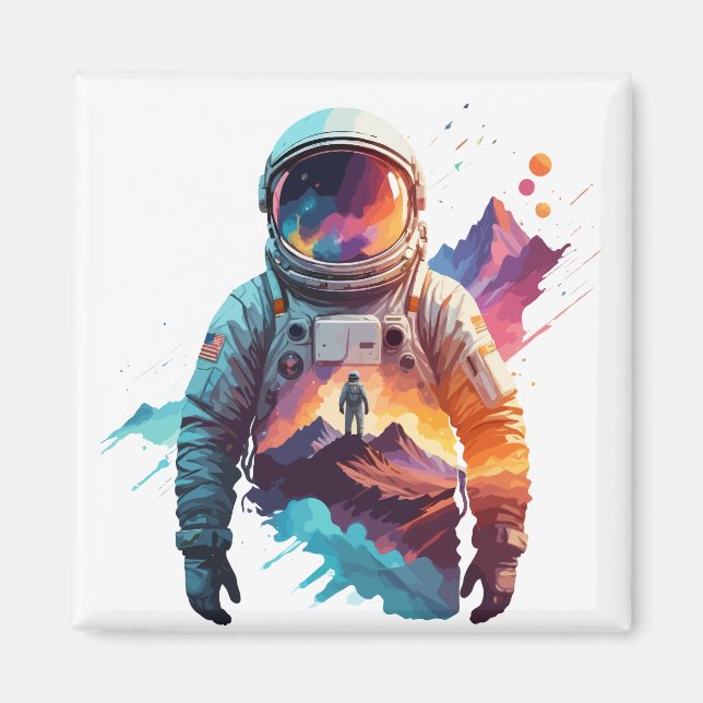 Aimant Détection spatiale de l'astronaute vectorielle (Devant)
