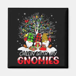 Aimant Détente avec mes gnomes drôle de Noël en famille v