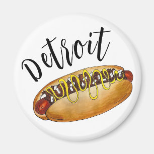 Aimant Detroit Michigan MI Coney Island Hot Dog Chili Dog