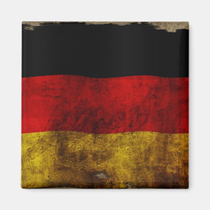 Aimant Deutsch Flagge - Vintage...