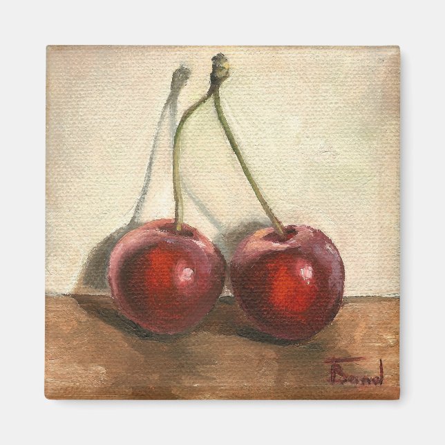 Aimant Deux cerises (Devant)