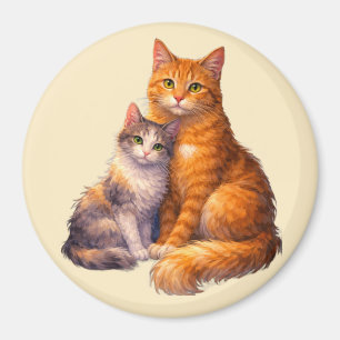 Aimant Deux Chats