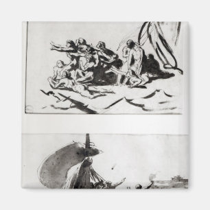 Aimant Deux croquis pour The Raft of the Medusa, vers 181