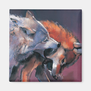 Aimant Deux loups