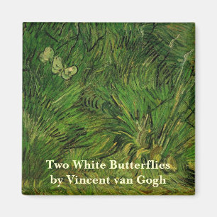 Aimant Deux papillons blancs par Vincent van Gogh