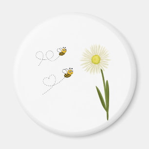 Aimant Deux petites abeilles mignonnes