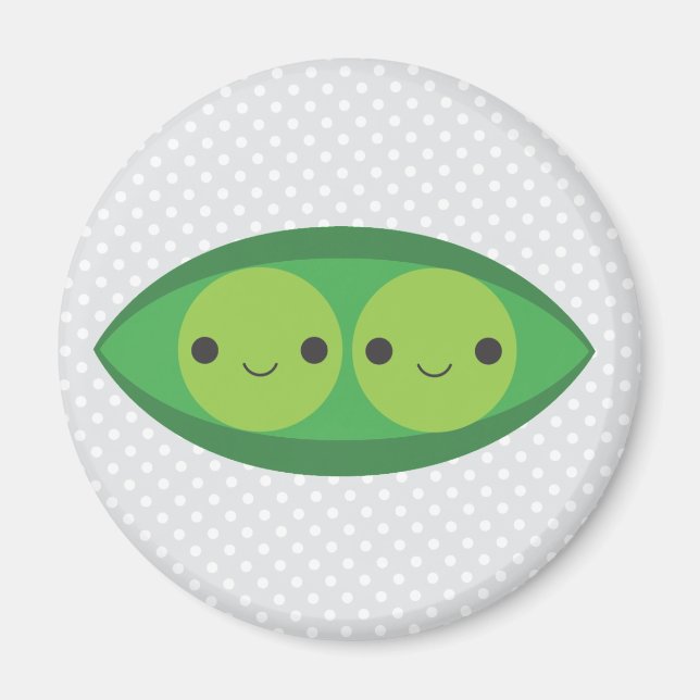 Aimant Deux petits pois dans un pois (Devant)