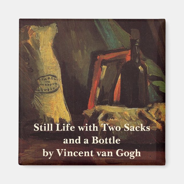 Aimant Deux sacs et une bouteille par Vincent van Gogh (Devant)