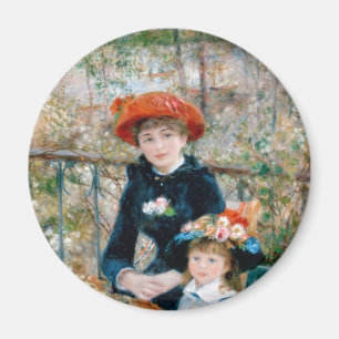 Aimant Deux soeurs sur la terrasse par Renoir. Copie de