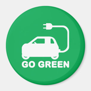 Aimant Devenez écolo ~ Conduite de voitures électriques
