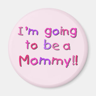 Aimant Devenir maman - rose et violet