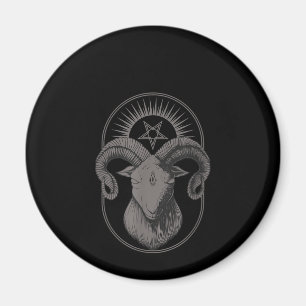 Aimant Devil Goat Pentagram Baphomet Satan Occult Satanic