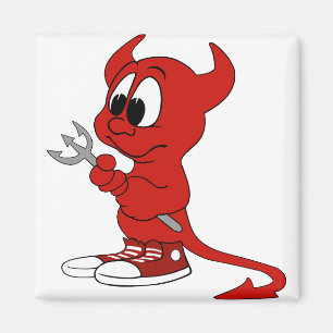 Aimant Devil Red Demon Cartoon Satan Evil Hell Heure