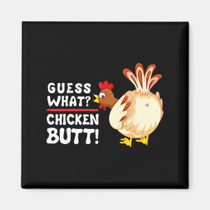 Aimant Devinette drôle_ Cul de poulet ! Conception graphi