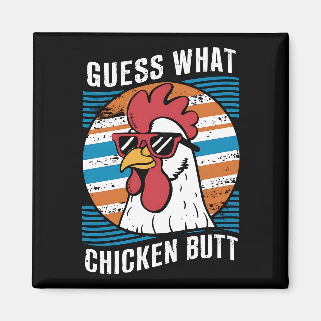 Aimant Devinez Ce Beurre De Poulet Drôle Amateurs De Poul (Devant)