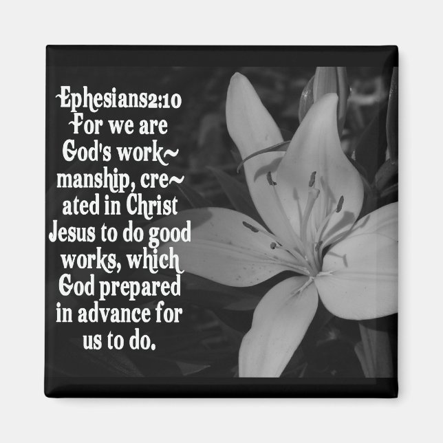 AIMANT DEVIS DE SCRIPTURE BIBLE 2:10 DES ÉPHÉSIENS (Devant)