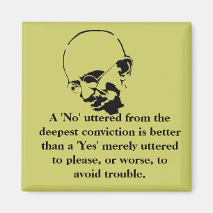 Aimant Devis Personnalisable Mohandas Gandhi