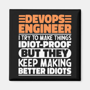 Aimant Devops Ingénieur J'Essaie De Faire Des Choses Drôl