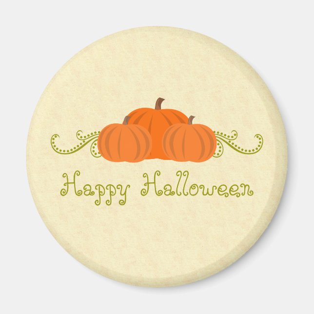 Aimant d'Halloween citrouille (Devant)