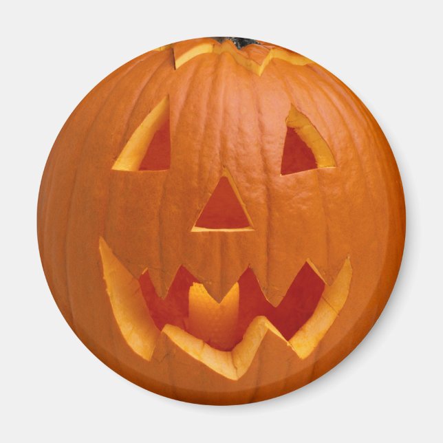 Aimant d'Halloween Citrouille sculpté (Devant)