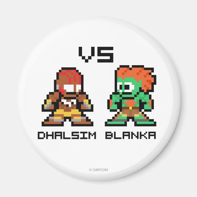 Aimant Dhalsim 8 bits VS Blanka (Devant)