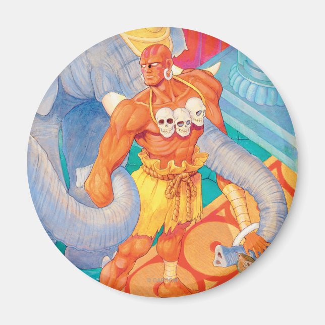 Aimant Dhalsim Avec Animaux (Devant)