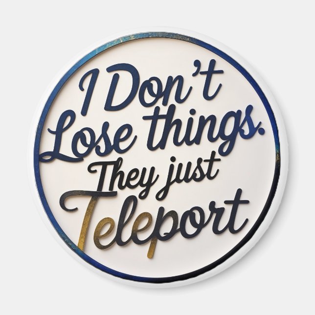 Aimant DHD amusant - Humour Neurodivergent, Quirky (Devant)